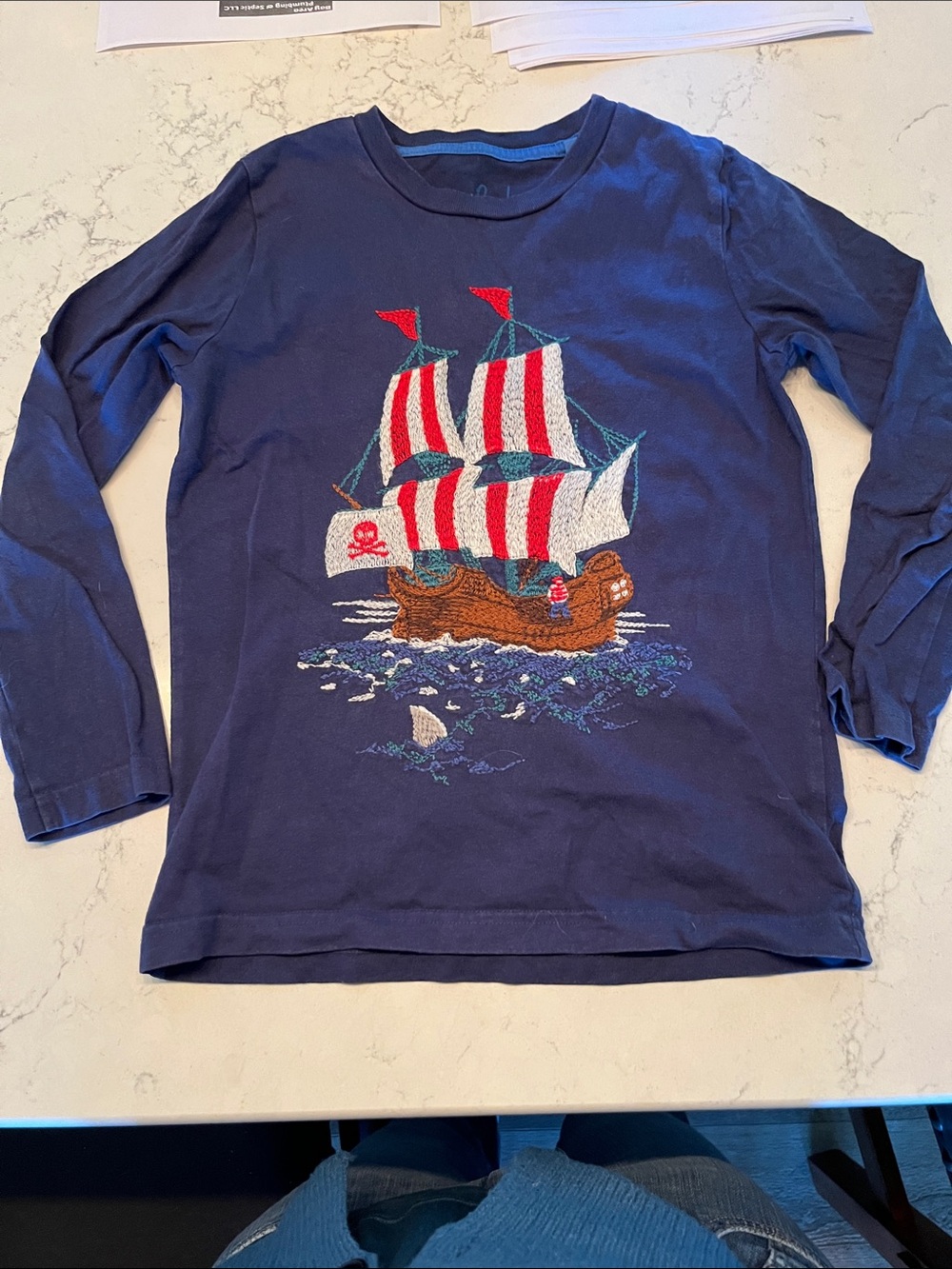 Mini Boden superstitch Pirate Ship